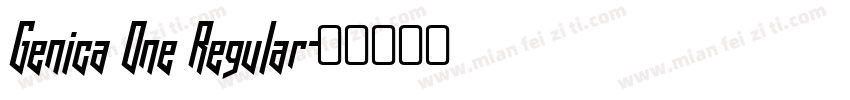 Genica One Regular字体转换